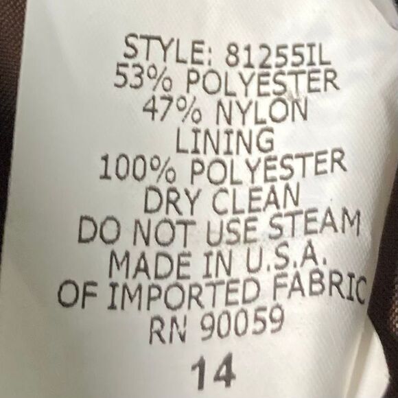 David’s Bridal Women's Size 14 Brown Metallic Sleeveless Cocktail Dress Prom Wed - Picture 5 of 5